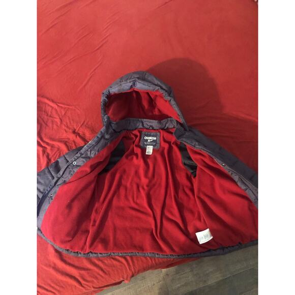 OshKosh B'gosh boys grey winter puffer jacket size 5/6 - Picture 3 of 6